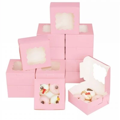 Boîtes à gâteaux roses